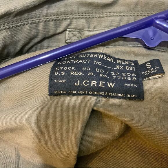 J. CREW Utility Jacket Mens SIZE Small Military Style Field Green - Picture 9 of 10